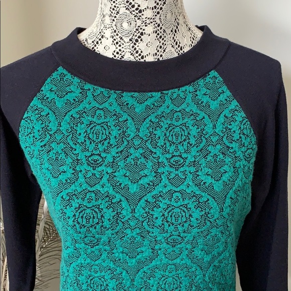 WEEKEND MAXMARA Knit Sweater Dress Navy Green - Picture 2 of 10